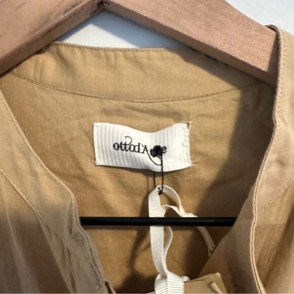 NWT Anthropologie Ottod’Ame Tan Black Cotton Embroidered Maxi Dress Small - Picture 13 of 16